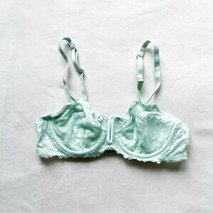 Auden Pastel Green Lace Underwire Bra - 34A